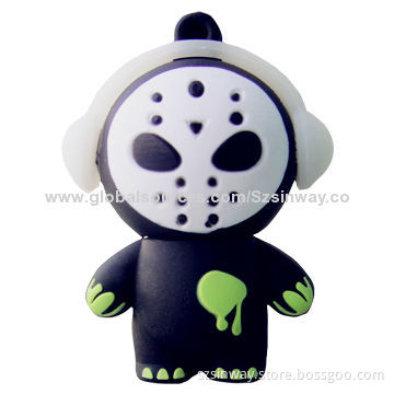 Rubber USB Flash Drive with 1 to 32GB Memory Capacity and Free Logos and Package